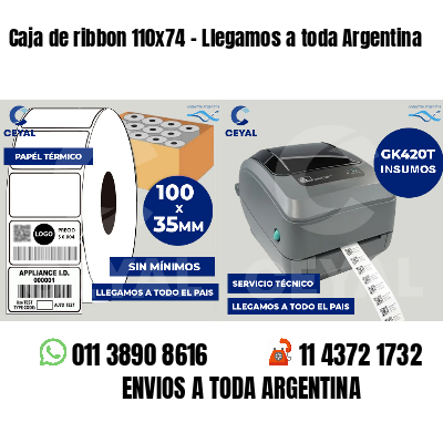 Caja de ribbon 110x74 - Llegamos a toda Argentina