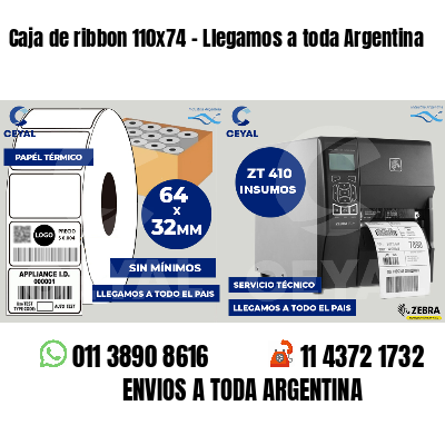 Caja de ribbon 110x74 - Llegamos a toda Argentina