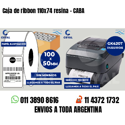 Caja de ribbon 110x74 resina - CABA