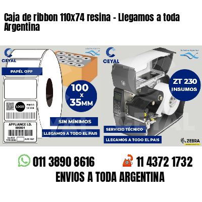 Caja de ribbon 110x74 resina - Llegamos a toda Argentina