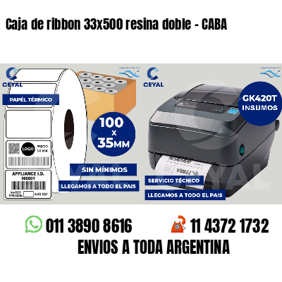 Caja de ribbon 33x500 resina doble - CABA
