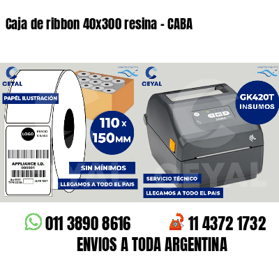 Caja de ribbon 40x300 resina - CABA