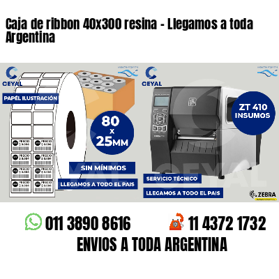 Caja de ribbon 40x300 resina - Llegamos a toda Argentina