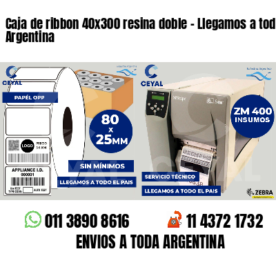 Caja de ribbon 40x300 resina doble - Llegamos a toda Argentina