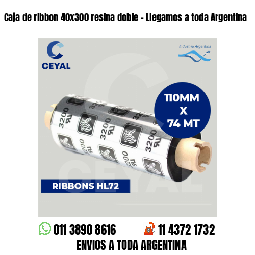 Caja de ribbon 40×300 resina doble – Llegamos a toda Argentina