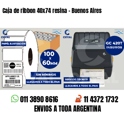 Caja de ribbon 40x74 resina - Buenos Aires