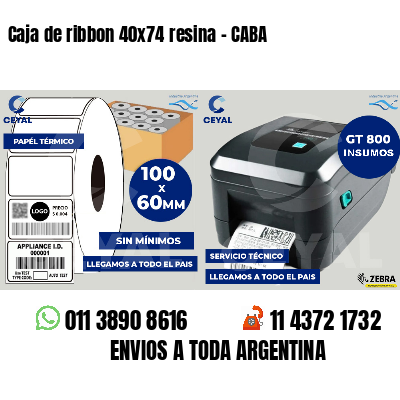 Caja de ribbon 40x74 resina - CABA