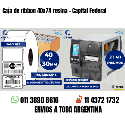 Caja de ribbon 40x74 resina - Capital Federal
