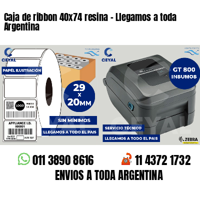Caja de ribbon 40x74 resina - Llegamos a toda Argentina