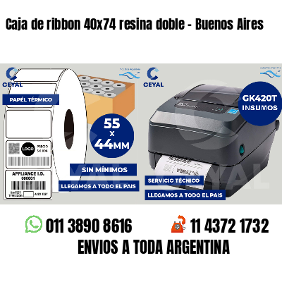 Caja de ribbon 40x74 resina doble - Buenos Aires