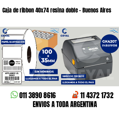 Caja de ribbon 40x74 resina doble - Buenos Aires