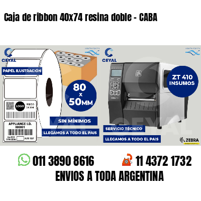 Caja de ribbon 40x74 resina doble - CABA