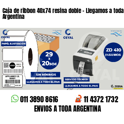 Caja de ribbon 40x74 resina doble - Llegamos a toda Argentina