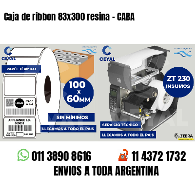Caja de ribbon 83x300 resina - CABA