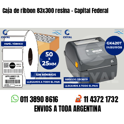 Caja de ribbon 83x300 resina - Capital Federal