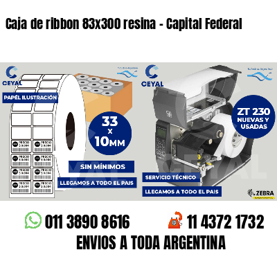 Caja de ribbon 83x300 resina - Capital Federal