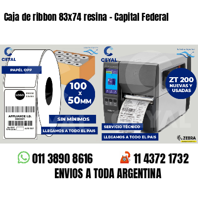 Caja de ribbon 83x74 resina - Capital Federal