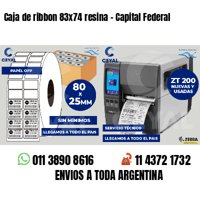 Caja de ribbon 83x74 resina - Capital Federal