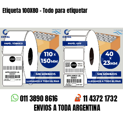 Etiqueta 100X80 - Todo para etiquetar