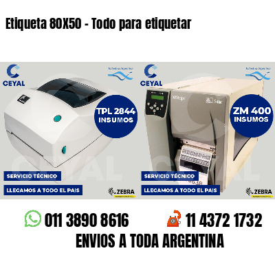 Etiqueta 80X50 - Todo para etiquetar