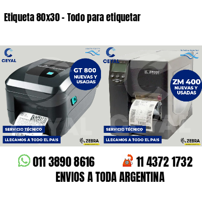 Etiqueta 80x30 - Todo para etiquetar