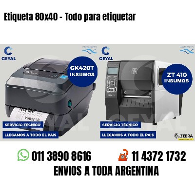Etiqueta 80x40 - Todo para etiquetar