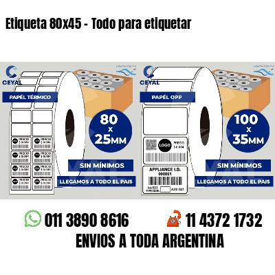 Etiqueta 80x45 - Todo para etiquetar