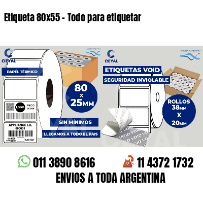 Etiqueta 80x55 - Todo para etiquetar