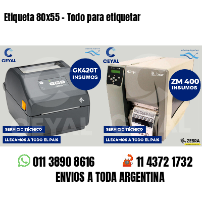 Etiqueta 80x55 - Todo para etiquetar