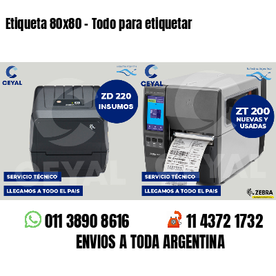 Etiqueta 80x80 - Todo para etiquetar