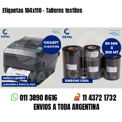 Etiquetas 104x110 - Talleres textiles