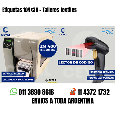 Etiquetas 104x30 - Talleres textiles