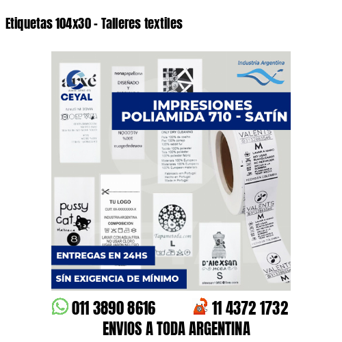 Etiquetas 104x30 - Talleres textiles