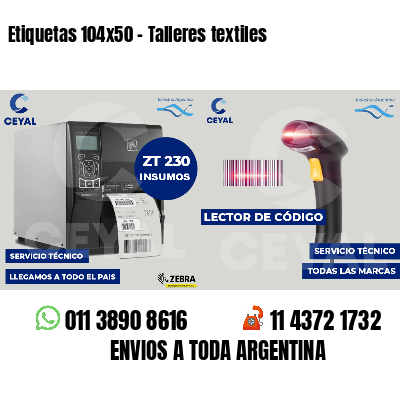 Etiquetas 104x50 - Talleres textiles