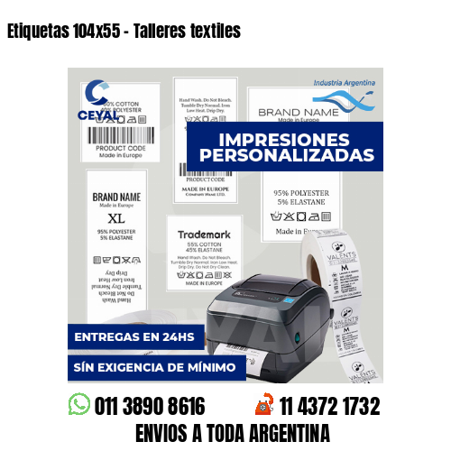 Etiquetas 104x55 - Talleres textiles