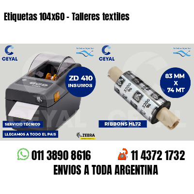 Etiquetas 104x60 - Talleres textiles