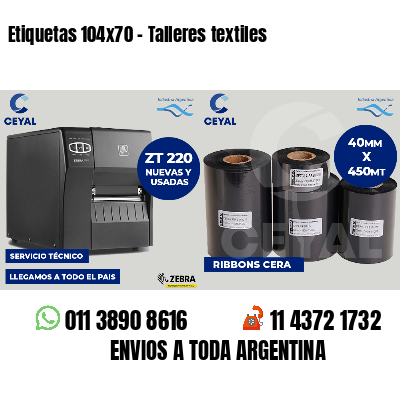 Etiquetas 104x70 - Talleres textiles