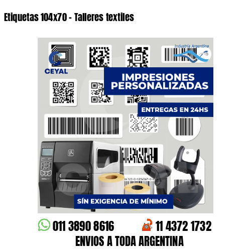 Etiquetas 104x70 - Talleres textiles