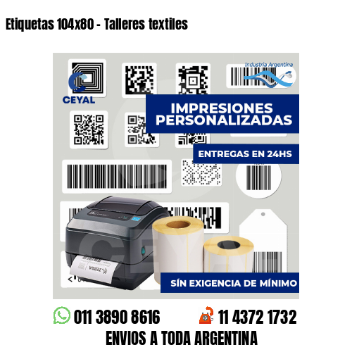 Etiquetas 104x80 - Talleres textiles