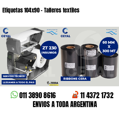 Etiquetas 104x90 - Talleres textiles