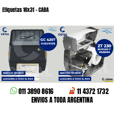 Etiquetas 10x31 - CABA