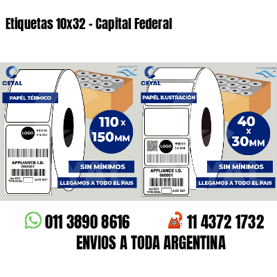 Etiquetas 10x32 - Capital Federal