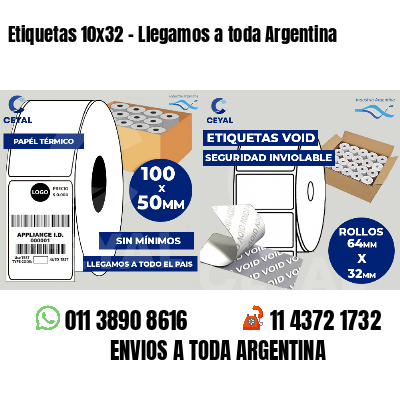 Etiquetas 10x32 - Llegamos a toda Argentina