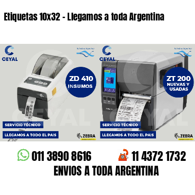 Etiquetas 10x32 - Llegamos a toda Argentina