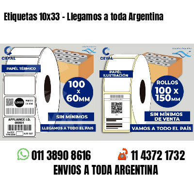 Etiquetas 10x33 - Llegamos a toda Argentina