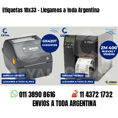 Etiquetas 10x33 - Llegamos a toda Argentina