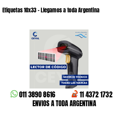 Etiquetas 10x33 - Llegamos a toda Argentina