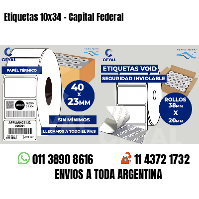 Etiquetas 10x34 - Capital Federal