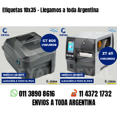 Etiquetas 10x35 - Llegamos a toda Argentina