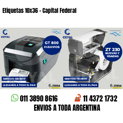 Etiquetas 10x36 - Capital Federal